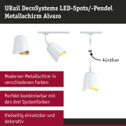 URail DecoSystems Metallschirm Alvaro 144mm Weiß/Gold matt