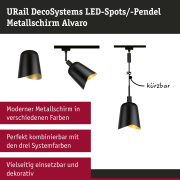 URail DecoSystems Metallschirm Alvaro 144mm Schwarz matt/Gold matt