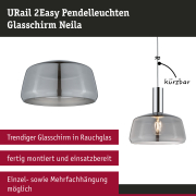 URail 2Easy Glas-Schirm Neila 230mm Rauchglas