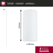 URail 2Easy Glas-Schirm Raja 100mm Opalglas
