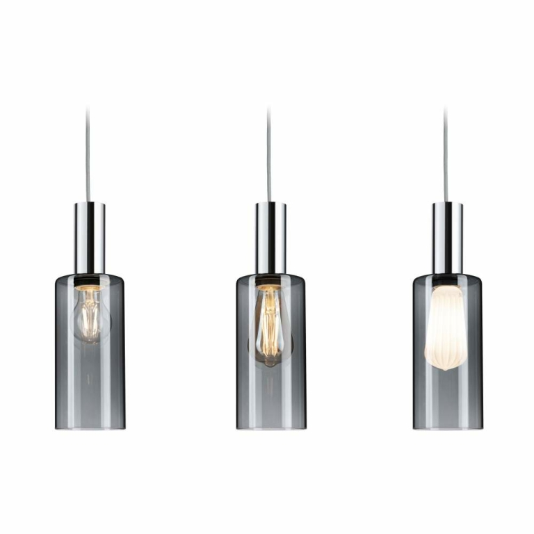 Paulmann URail 2Easy Glasschirm Raja 100mm Rauchglas