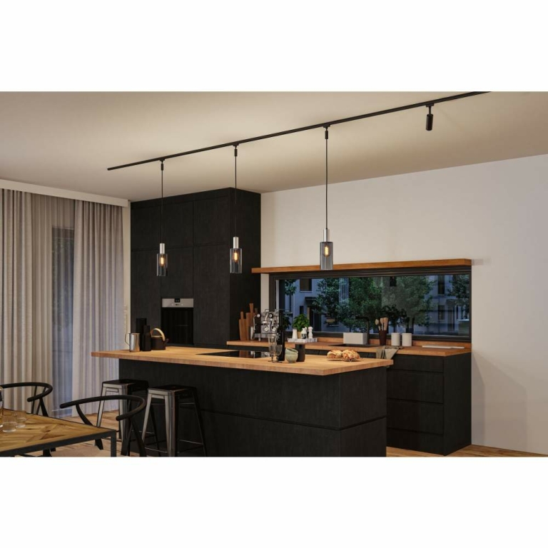Paulmann URail 2Easy Glasschirm Raja 100mm Rauchglas
