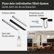 URail 2Easy Stoffschirm Valerio 100mm Grau
