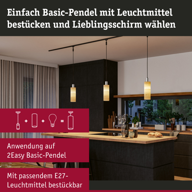 Paulmann URail 2Easy Schirm Vitus 110mm Holz FSC®-zertifiziert