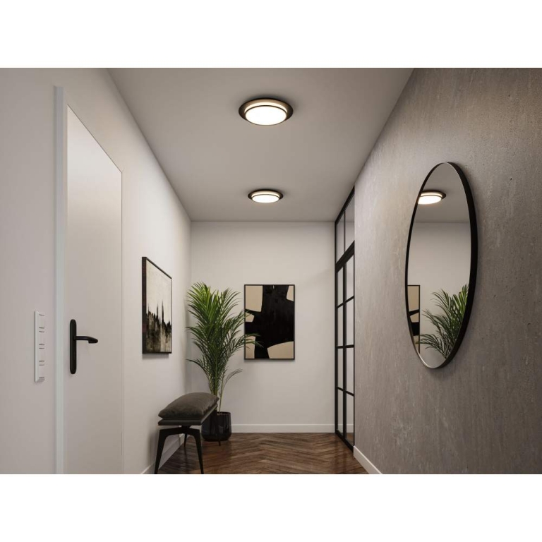 Paulmann LED Deckenleuchte 3-Step-Dim Egron    2700K 750lm 230V 16W dimmbar Schwarz matt