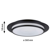 LED Deckenleuchte 3-Step-Dim Egron    2700K 750lm 230V 16W dimmbar Schwarz matt