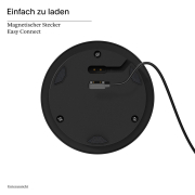 Akku-Glasleuchte Numotion 265 mm nachtschwarz 2,2W FlexMood 2200K/2700K IP54 171lm
