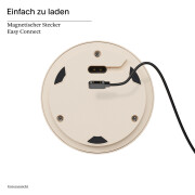 Akku-Glasleuchte Numotion 265 mm dünenbeige 2,2W FlexMood 2200K/2700K IP54 171lm