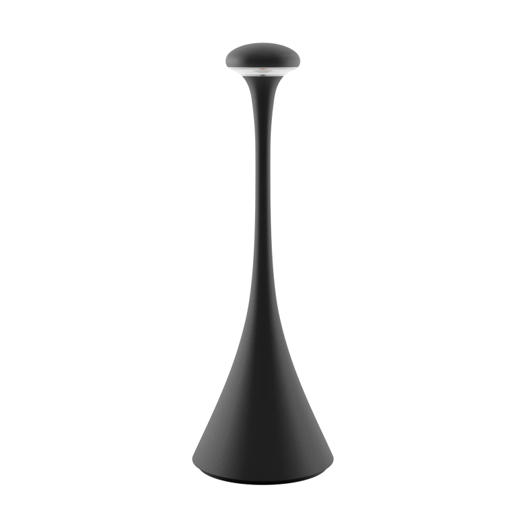SIGOR Akku-Tischleuchte Nudrop 290mm nachtschwarz 2,2W Flex-Mood 2200K/2700K IP54 168/197lm