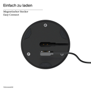 Akku-Tischleuchte Nudrop 290mm nachtschwarz 2,2W Flex-Mood 2200K/2700K IP54 168/197lm