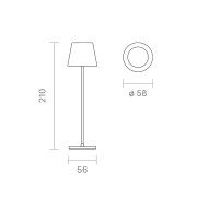 Akku-Tischleuchte Nuindie pocket 210mm sonnengelb 1,4W Flex-Mood 2200K/2700K IP54