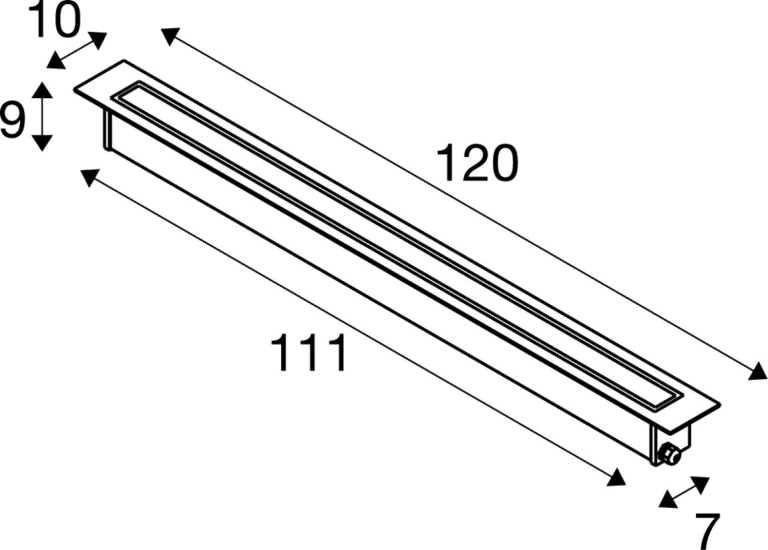 SLV DASAR® 1200, Bodeneinbauleuchte, 34W, 3000K, IP65/IP67, quadratisch, edelstahl