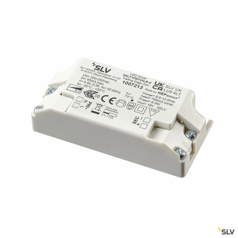 SLV LED Treiber 10W, 700mA, PHASE, inkl. Zugentlastung