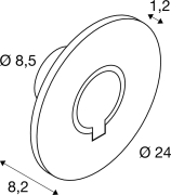 I-RING, Wandaufbauleuchte, 9,2W, 3000K, anthrazit