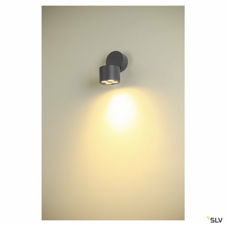 SLV R-CUBE, Wand- und Deckenaufbauleuchte, 2700/3000K, 15W, PHASE, 70°, anthrazit