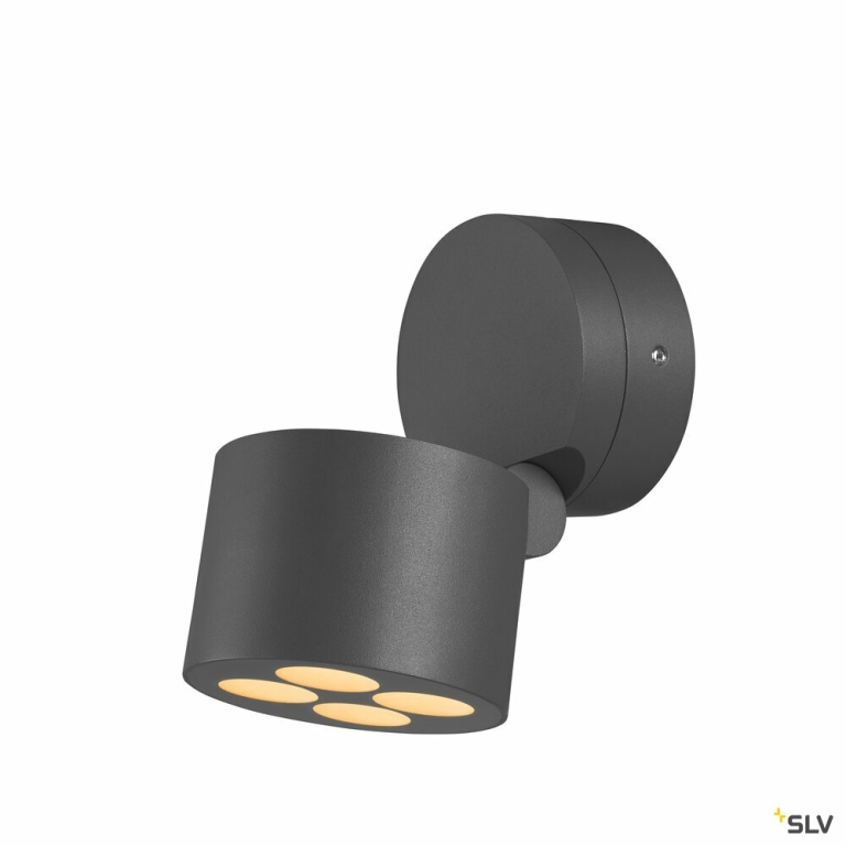 SLV R-CUBE, Wand- und Deckenaufbauleuchte, 2700/3000K, 15W, PHASE, 70°, anthrazit