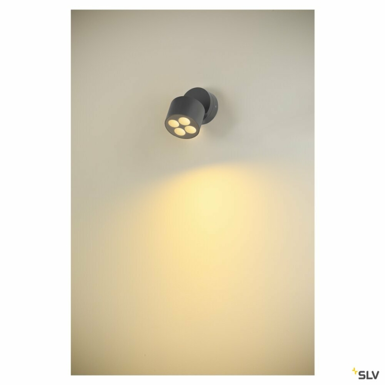 SLV R-CUBE, Wand- und Deckenaufbauleuchte, 2700/3000K, 15W, PHASE, 70°, anthrazit