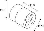 R-CUBE, Wand- und Deckenaufbauleuchte, 2700/3000K, 15W, PHASE, 70°, anthrazit