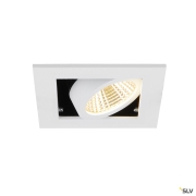 KADUX, Deckeneinbauleuchte, single, 3000K, 38°, IP 20, quadratisch, weiß