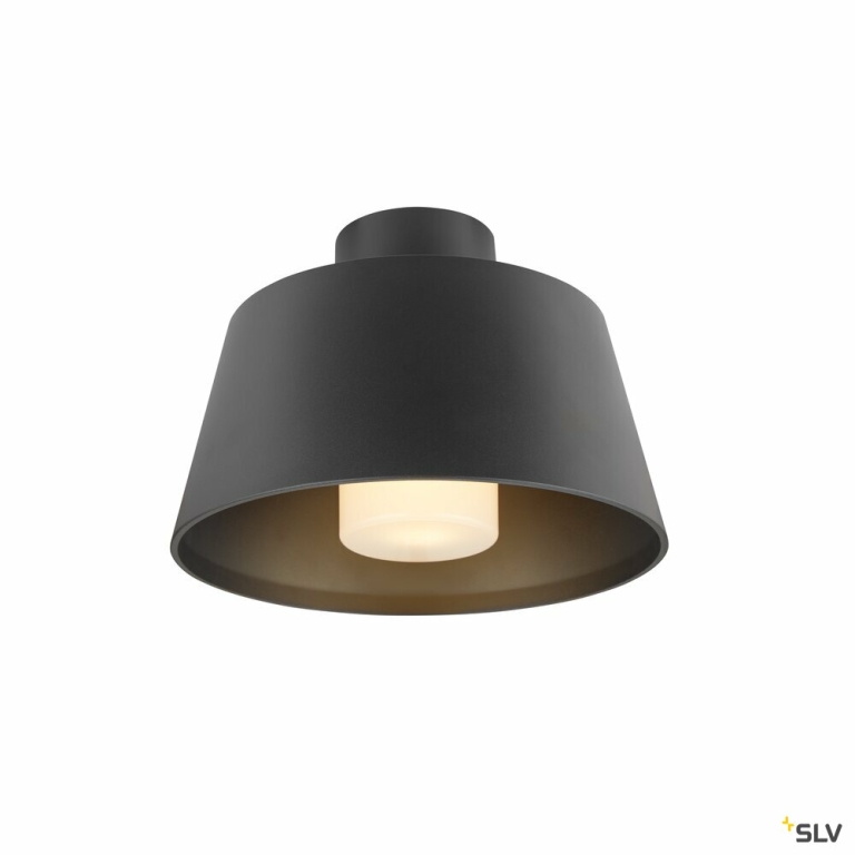SLV PHOTONI, Deckenaufbauleuchte, konisch, 1x max. 13W, E27, schwarz