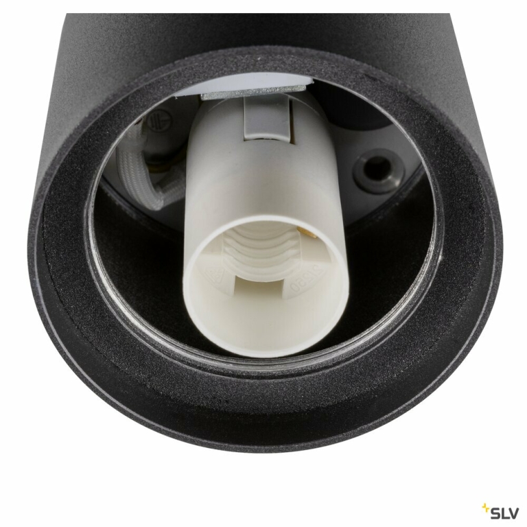 SLV VARYT, Deckenaufbauleuchte, rund, 1x max. 6W E14, schwarz