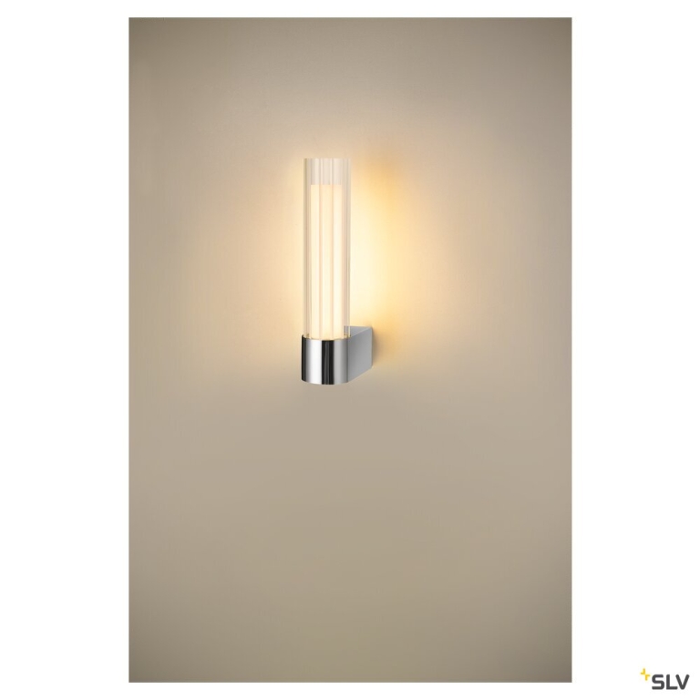 SLV LYGANT single, Wandaufbauleuchte, 3000K, 8W, chrom