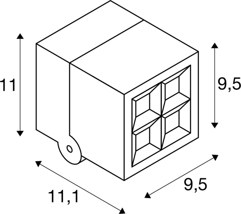SLV S-CUBE, Wand- und Deckenaufbauleuchte, 2700/3000K, 15W, PHASE, 80°, anthrazit