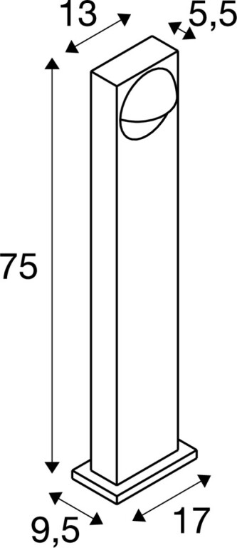 SLV LID I 75, Stehleuchte, 29W, 2700/3000K, PHASE, anthrazit