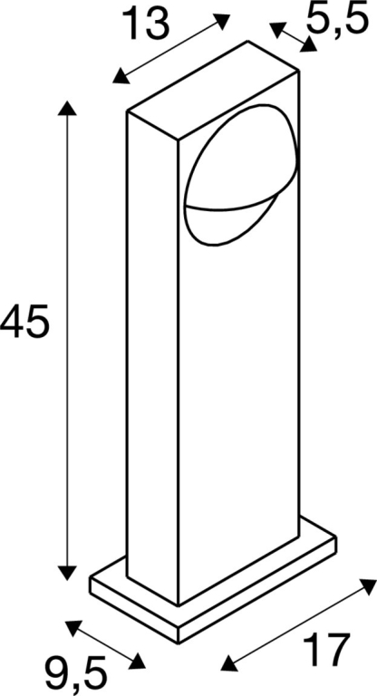 SLV LID I 45, Stehleuchte, 15W, 2700/3000K, PHASE, anthrazit