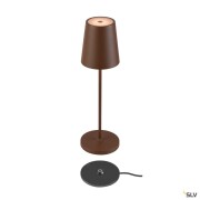 VINOLINA TWO, Tischleuchte, Akku, IP65, 2200/2700/3000K, TOUCH, rost