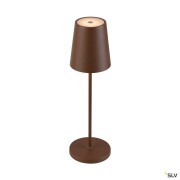VINOLINA TWO, Tischleuchte, Akku, IP65, 2200/2700/3000K, TOUCH, rost