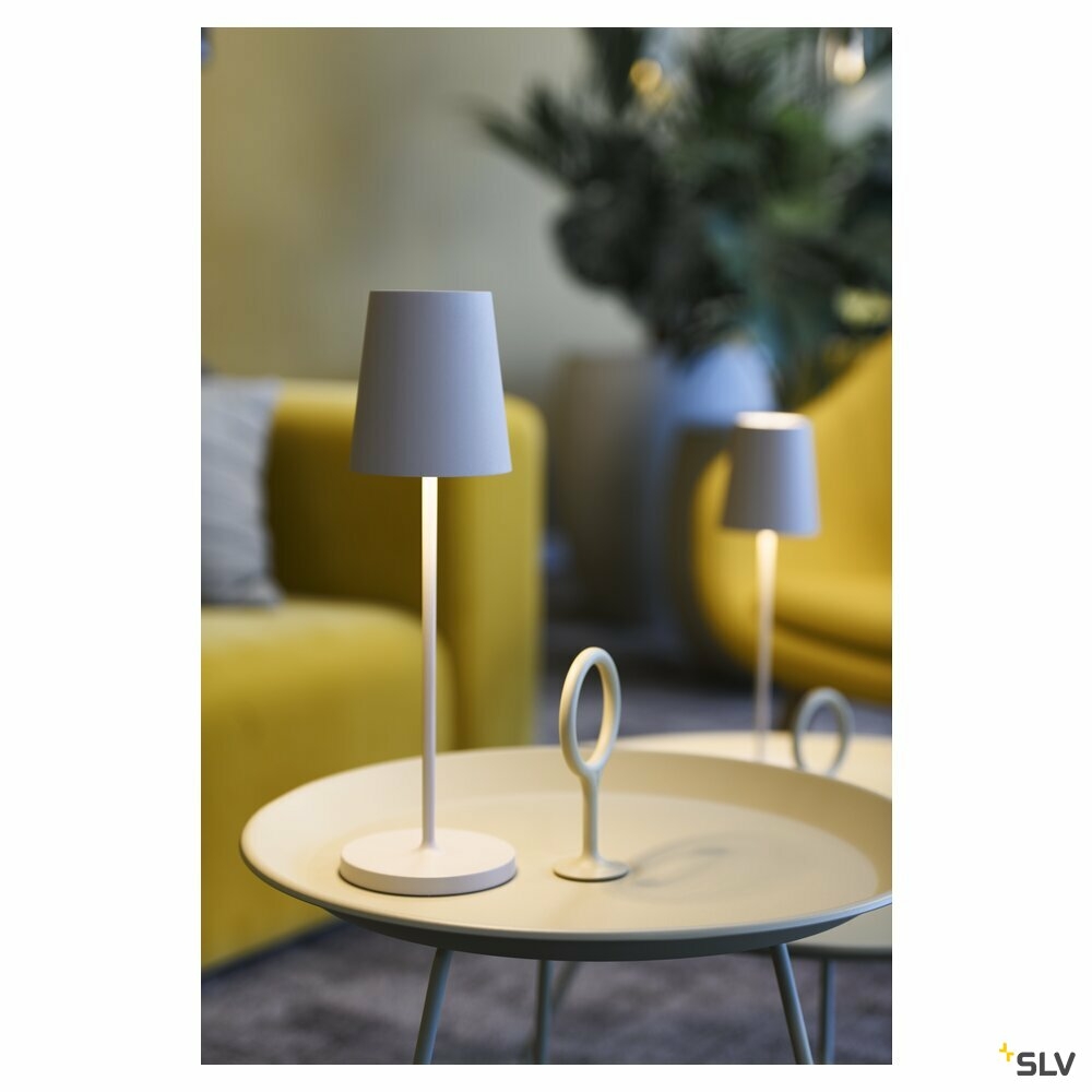 SLV 1007697 VINOLINA TWO Tischleuchte Akku IP65 2200/2700/3000K TOUCH beige  | Lampen1a