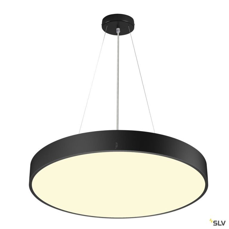 SLV MEDO® PRO 60, Wand- und Deckenaufbauleuchte, rund, 3000/4000K, 39W, DALI, Touch, 110°, schwarz