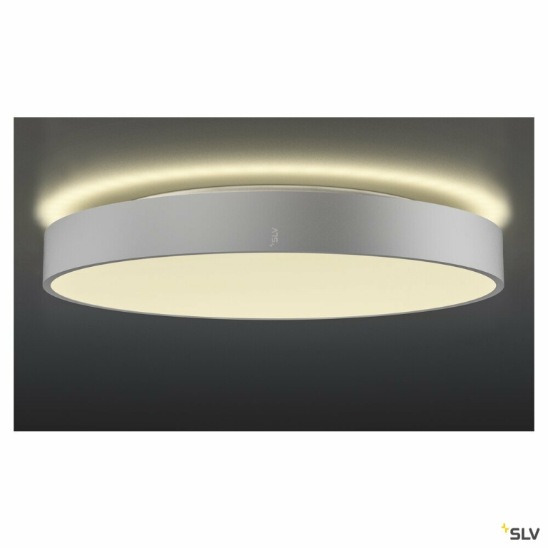 SLV MEDO® 60, Wand- und Deckenaufbauleuchte, rund, 2700/3000/4000K, 39W, Phasenabschnitt, 110°, grau