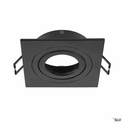 SLV NEW TRIA® 75, Deckeneinbauring, L: 9 B: 9 H: 2.6 cm, IP 20, schwarz