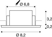 NEW TRIA® 68, Deckeneinbauring, D: 8.2 H: 3.4 cm, IP 65, weiß