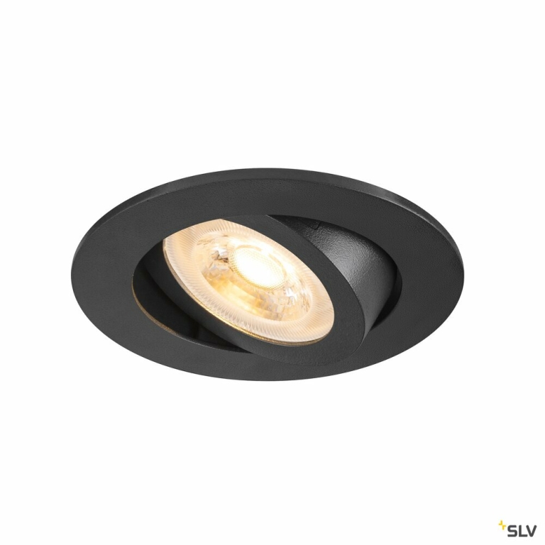 SLV NEW TRIA® 68, Deckeneinbauleuchte, rund, max. 10W GU10, schwarz