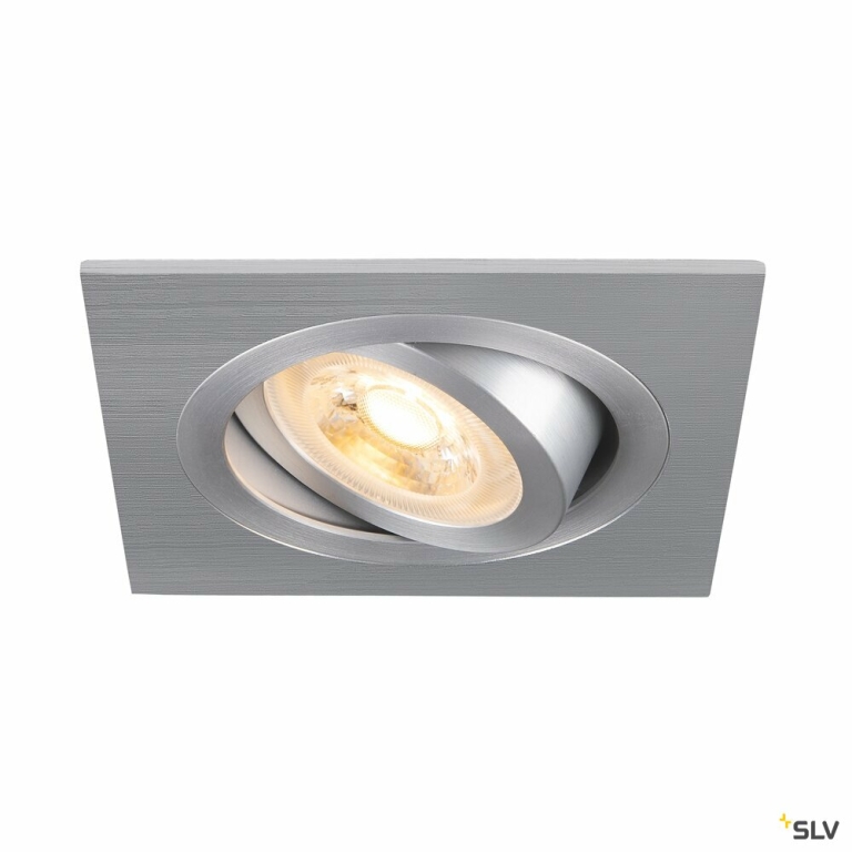 SLV NEW TRIA® 75, Deckeneinbauleuchte, quadratisch, max. 10W GU10, aluminium