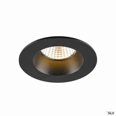 SLV NEW TRIA® 68, Deckeneinbauleuchte, 2700K, 38°, IP 20 / IP 65, rund, schwarz