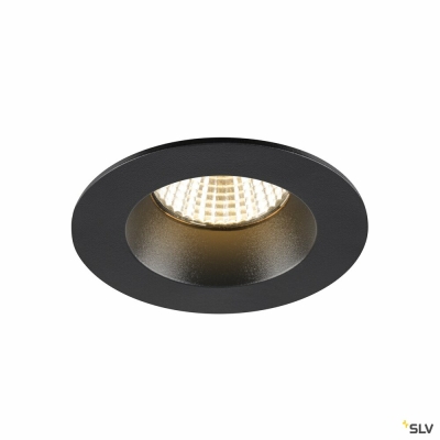 SLV NEW TRIA® 68, Deckeneinbauleuchte, 3000K, 38°, IP 20 / IP 65, rund, schwarz