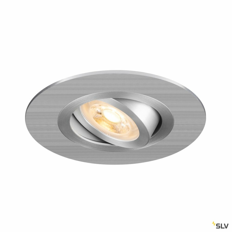 SLV NEW TRIA® 75 XL, Deckeneinbauleuchte, rund, max. 10W, GU10, aluminium