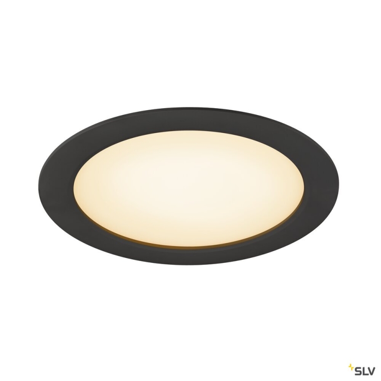 SLV DOWNLIGHT V 200, flache Abdeckung schwarz