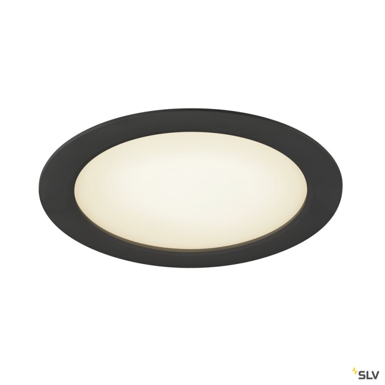 SLV DOWNLIGHT V 200, flache Abdeckung schwarz