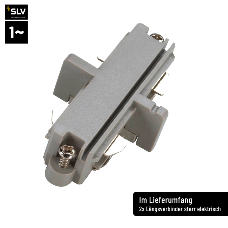 SLV 1-Phasen Schienensystem Starter-Set silbergrau