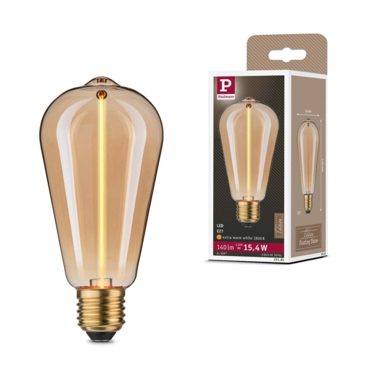 Paulmann Floating Shine Standard 230V LED Kolben E27   140lm 2,8W 1800K  Gold