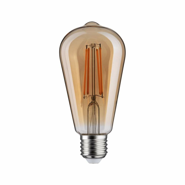 Paulmann 1879 Filament 230V 3-Step-Dim LED Kolben Rustika E27 3 Step Dim  470lm 6W 1800K dimmbar Gold