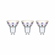 Eco-Line Standard 230V LED Reflektor Ultraeffizient GU10 3er-Set 3x450lm 3x2,5W 3000K Warmweiß Silber