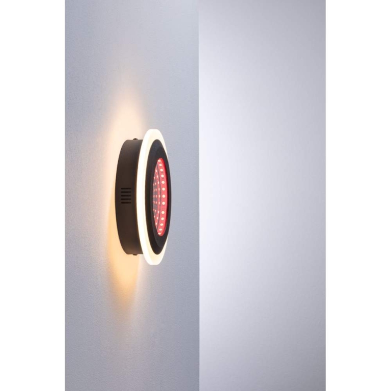 Paulmann LED Deckenleuchte Spaceglow Two   RGB+ 1200lm 230V 14W dimmbar Schwarz matt