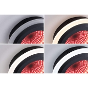 LED Deckenleuchte Spaceglow Two   RGB+ 1200lm 230V 14W dimmbar Schwarz matt