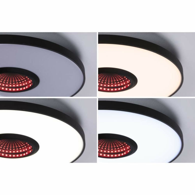 Paulmann LED Deckenleuchte Spaceglow Three   RGB+ 1400lm 230V 21W dimmbar Schwarz matt